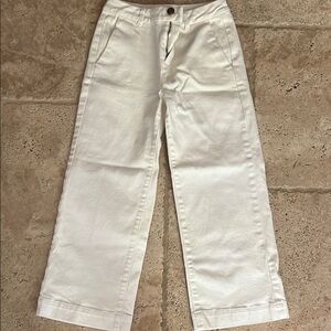 Massimo Dutti White Wide-Leg Pants